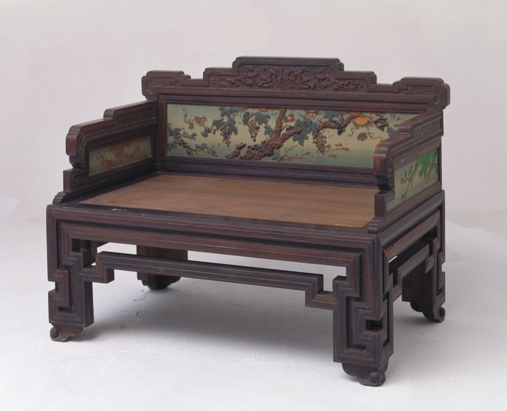 图片[1]-Red sandalwood treasure inlaid with flowers and fruits-China Archive